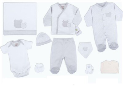 10-Piece Baby Onesies Set with Blanket 0-3M Ciccimbaby 1043-4419 - 1
