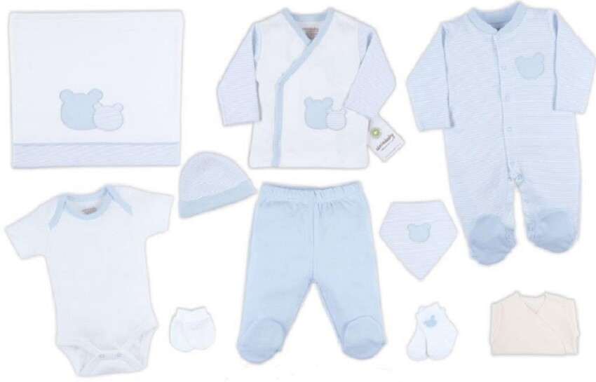 10-Piece Baby Onesies Set with Blanket 0-3M Ciccimbaby 1043-4419 - 2