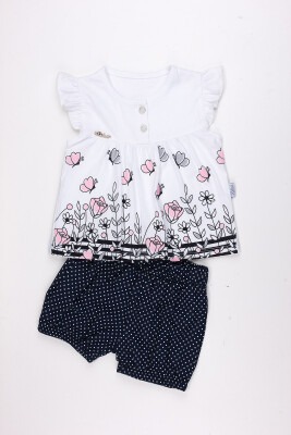 2-Piece Baby Girl Blouse Set with Shorts 6-24M Kidexs 1026-65023 - 2
