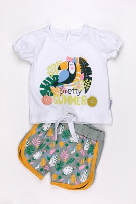 2-Piece Baby Girl T-Shirt Set with Shorts Kidexs 1026-65049 - Kidexs