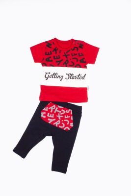 2-Piece Boy Baby Set with T-shirt and Pants 6-18M Kidexs 1026-65015 Красный