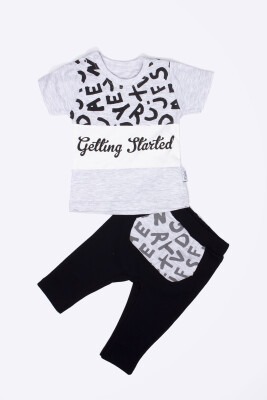 2-Piece Boy Baby Set with T-shirt and Pants 6-18M Kidexs 1026-65015 Серый 