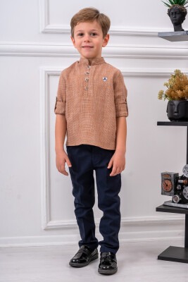 2-Piece Boy Loop Shirt with Pants 5-8Y Lemon 1015-9655 - 1