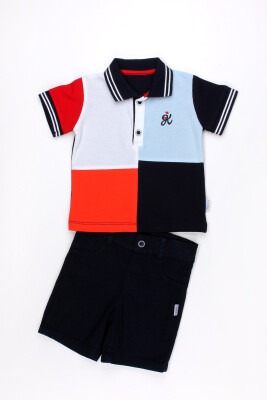 2-Piece Boy Polo T-shirt Set with Shorts 6-24M Kidexs 1026-65075 Голубой 