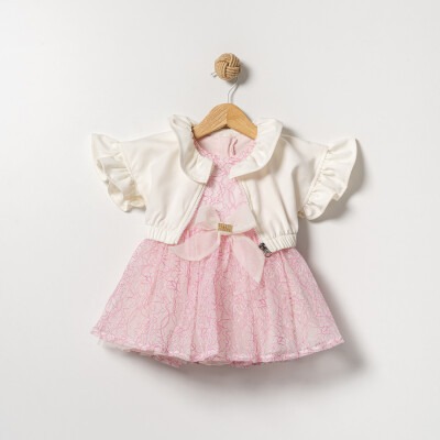 2-Piece Girl Dress Set with Vest 9-24M Cumino 1014-CMN3064 Пурпурный 