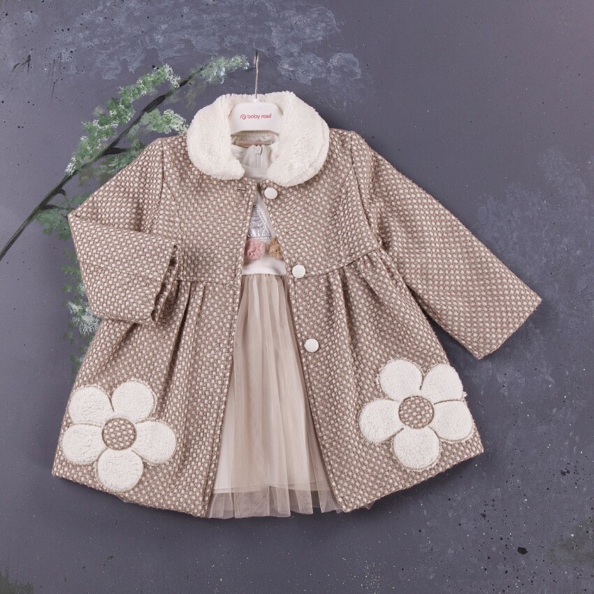 2-Piece Girl Set with Coat 1-4Y BabyRose 1002-3838 - 1