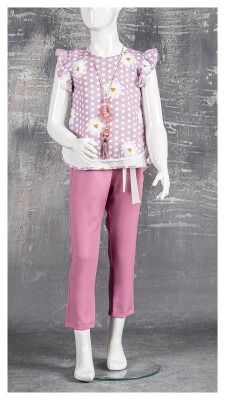 2-Piece Girl Set with Necklace 5-8Y Tivido 1042-2284 Lilac