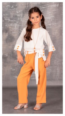 2-Piece Girl Set with Necklaced and Pants 6-12Y Tivido 1042-1856 - Tivido