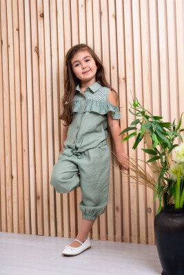 2-Piece Girl Set with Yoke Brode 3-6Y Büşra Bebe 1016-211137 Зелёный 