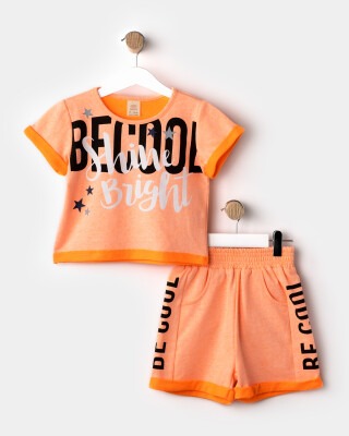 2-Piece Girl Shorts Set with T-shirt 4-7Y Bupper Kids 1053-21364 Оранжевый 