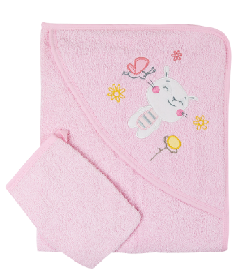 2-Piece Towel Kitty 0-9M Babydo 1047-BD-1069 - Babydo