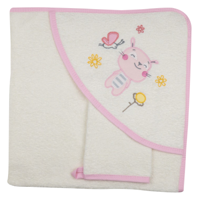 2-Piece Towel Kitty 0-9M Babydo 1047-BD-1069 - 2