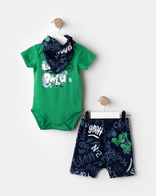 3-Piece Baby Boy Set with Foulard 6-18M Miniloox 1054-21485 - Miniloox (1)