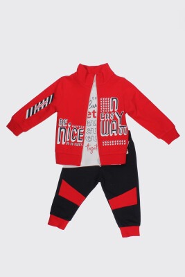 3-Piece Baby Boy Set with Printed 9-24M Kidexs 1026-90063 Red