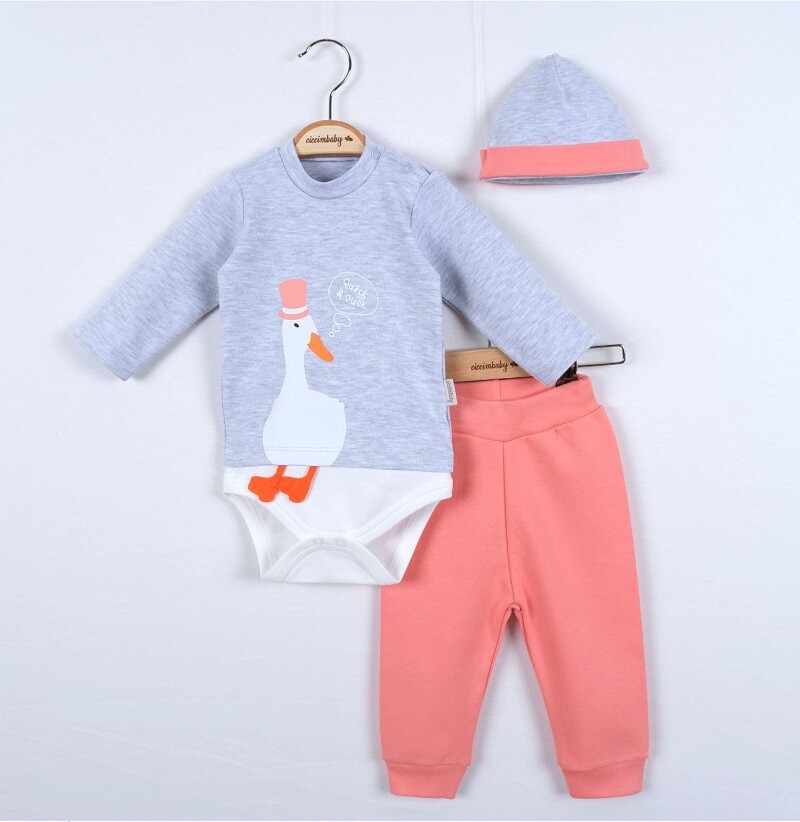 3-Piece Baby Boy Set with Rompers 3-9M Ciccimbaby 1043-4706 - 3