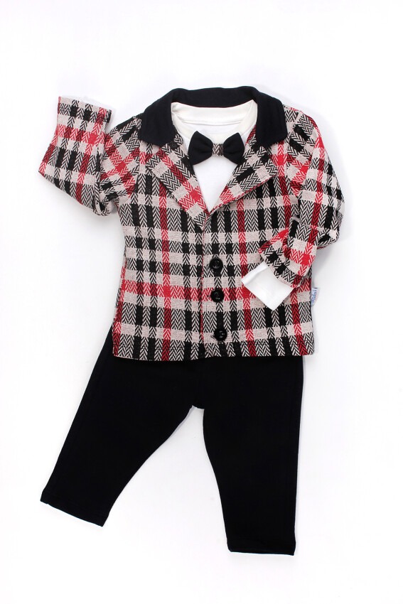 3-Piece Boy Jacket Set with Pants and Body 9-24M Kidexs 1026-90075 - 1