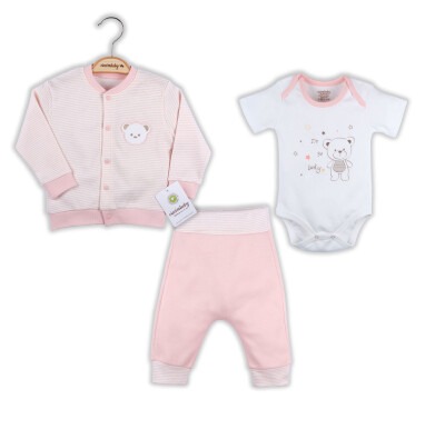 3-Piece Set with Teddy 0-9M Ciccimbaby 1043-4556 Розовый 