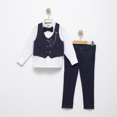 6 Button Tuxedo Full Suit 2-5Y Terry 1036-5350 Navy 