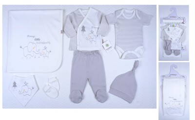 7-Piece Baby Onesies Set with Blanket 0-3M Ciccimbaby 1043-4655 - Ciccimbaby