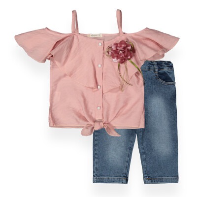 Airobin Denim Capri Set Büşra Bebe 1016-211117 - Büşra Bebe (1)