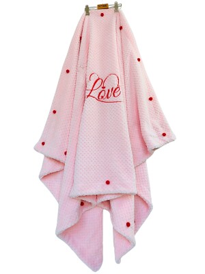 Arya Love Embroidered Luxury Blanket 0-36M Tomuycuk 1074-10242 Pink