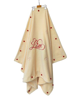 Arya Love Embroidered Luxury Blanket 0-36M Tomuycuk 1074-10242 - Tomuycuk