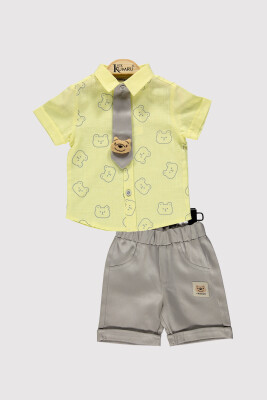 Baby Boy Bear Tie Set 6-18M Kumru Bebe 1075-4376 Yellow