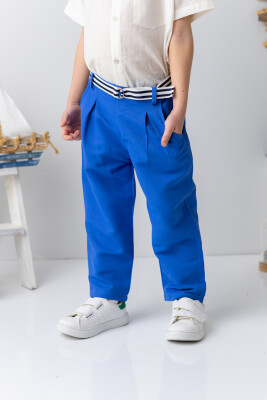 Baby Boy Belted Gabardine Trousers 6-24M Mininio 2062-251M1LBT01 - Mininio