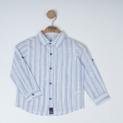 Baby Boy Classic Striped Shirt6-24M Timo 1018-TE5DÜ012257671 Navy 