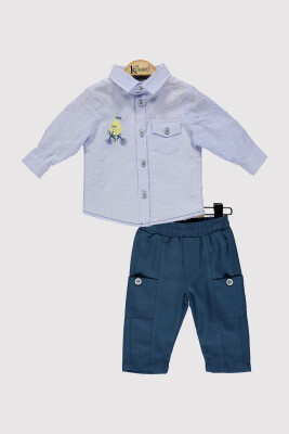 Baby Boy Lemon Embroidered Set 6-18M Kumru Bebe 1075-4214 Blue