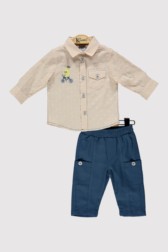 Baby Boy Lemon Embroidered Set 6-18M Kumru Bebe 1075-4214 - 3