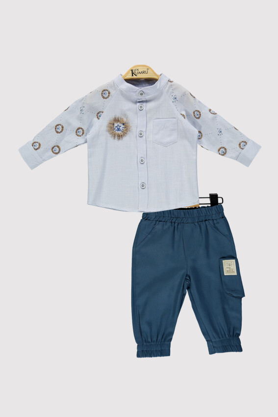 Baby Boy Lion Embroidered Set 6-18M Kumru Bebe 1075-4210 - 1