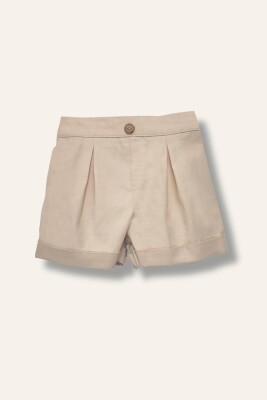 Baby Boy Pocket Detailed Gabardine Shorts 6-24M Mininio 2062-251M1LBT02 Beige