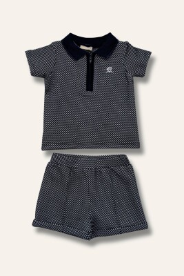 Baby Boy Polo Neck T-Shirt and Shorts Set 6-48M Mininio 2062-251M1LBT71A - Mininio