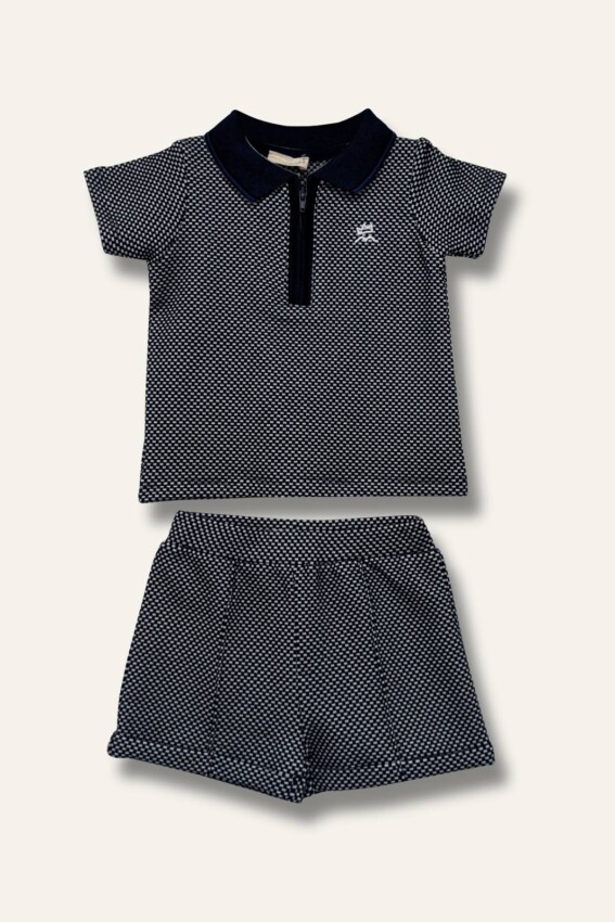 Baby Boy Polo Neck T-Shirt and Shorts Set 6-48M Mininio 2062-251M1LBT71A - 2