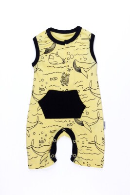 Baby Boy Rompers with Whale 0-9M Kidexs 1026-60031 Yellow