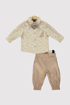 Baby Boy Shirt Set 6-18M Kumru Bebe 1075-4311 Beige