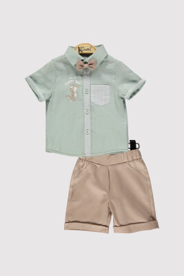 Baby Boy Shirt Set 6-18M Kumru Bebe 1075-4375 Mint Green 