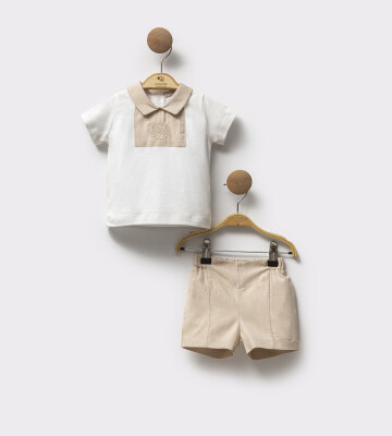 Baby Boy Two Piece Set 6-12M Cassiope 2061-471795 Beige