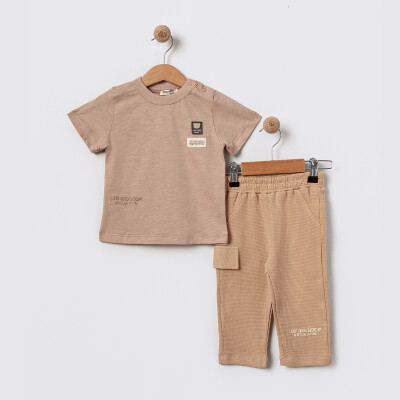 Baby Boy Two Piece Set 9-36M Tuffy 1099-TFB-5422 Light brown