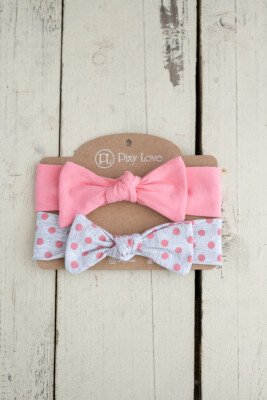 Baby Girl 2-Piece Bandana Set Poa Bow Dots 0-36M Pixy Love 2070-PL22SA80172631 - Pixy Love