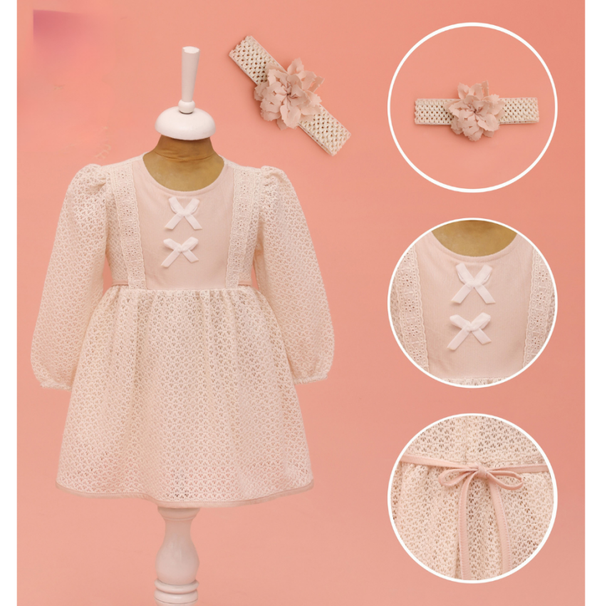 Baby Girl Bandana Dress 9-24M Lilax 1049-6596 - 1