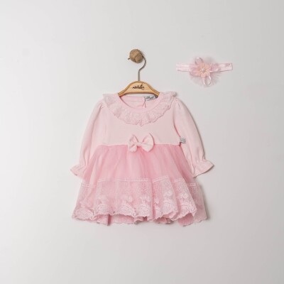 Baby Girl Dress 0-12M Miniborn 2019-3498 Pink