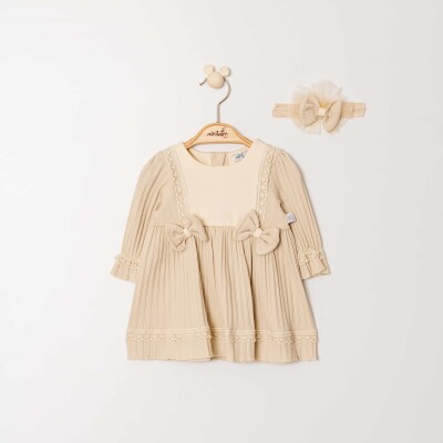 Baby Girl Dress 0-12M Miniborn 2019-3500 Beige