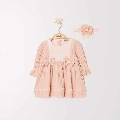 Baby Girl Dress 0-12M Miniborn 2019-3500 Salmon Color 