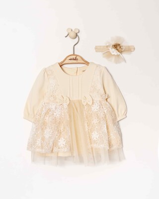 Baby Girl Dress 0-12M Miniborn 2019-3508 Cream