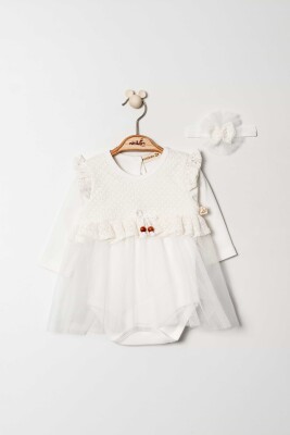 Baby Girl Dress 0-12M Miniborn 2019-3524 Ecru