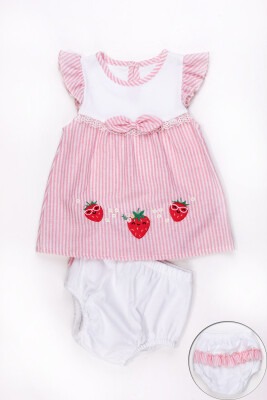 Baby Girl Dress with Strawberry 6-24M Kidexs 1026-65057 Pink
