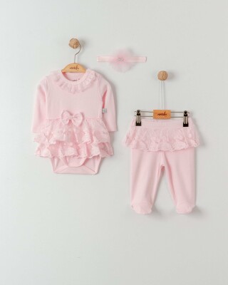 Baby Girl Jasmine 3 Piece Set 0-6M Miniborn 2019-7027 - 1