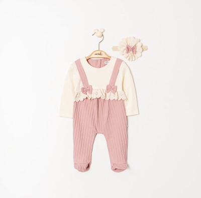 Baby Girl Jumpsuit 0-6M Miniborn 2019-6339 - Miniborn